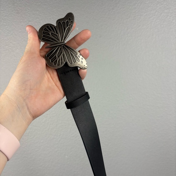 Silver Butterfly Buckle Y2K Style Belt - Picture 8 of 8